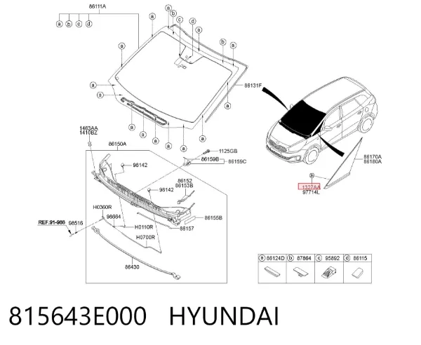  815643E000 Hyundai/Kia