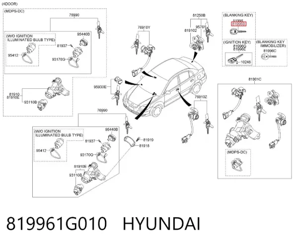  819961G010 Hyundai/Kia