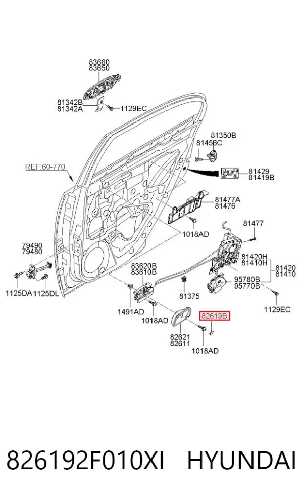  826192F010XI Hyundai/Kia