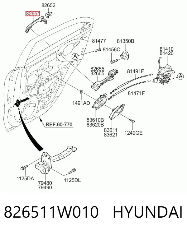  826511W010 Hyundai/Kia