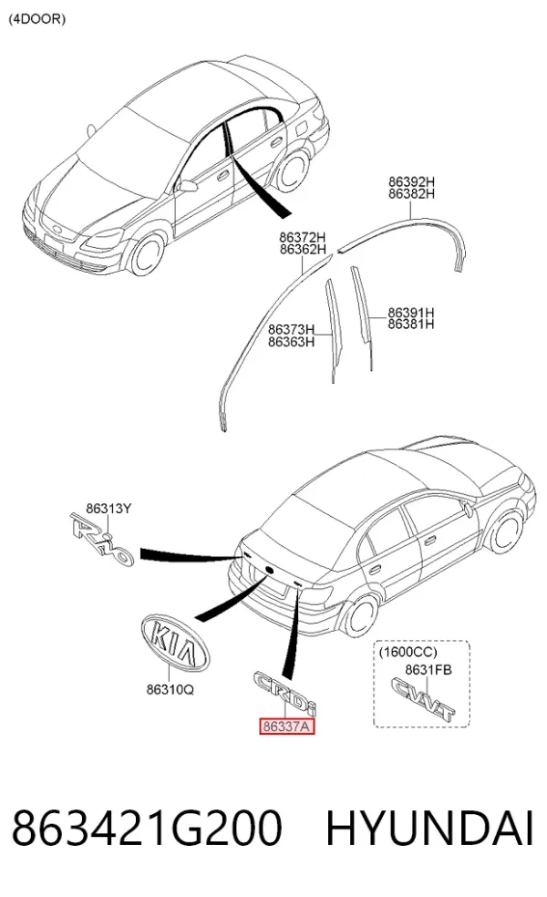  863421G200 Hyundai/Kia