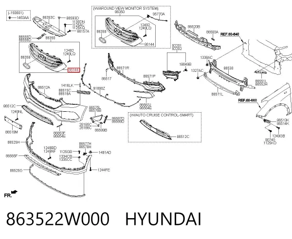  863522W000 Hyundai/Kia