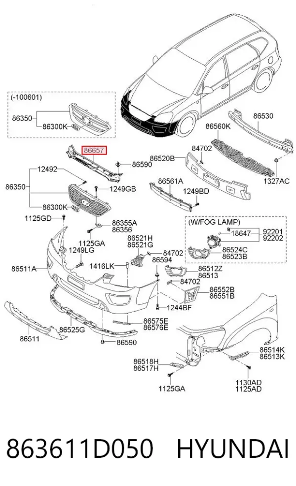  863611D050 Hyundai/Kia