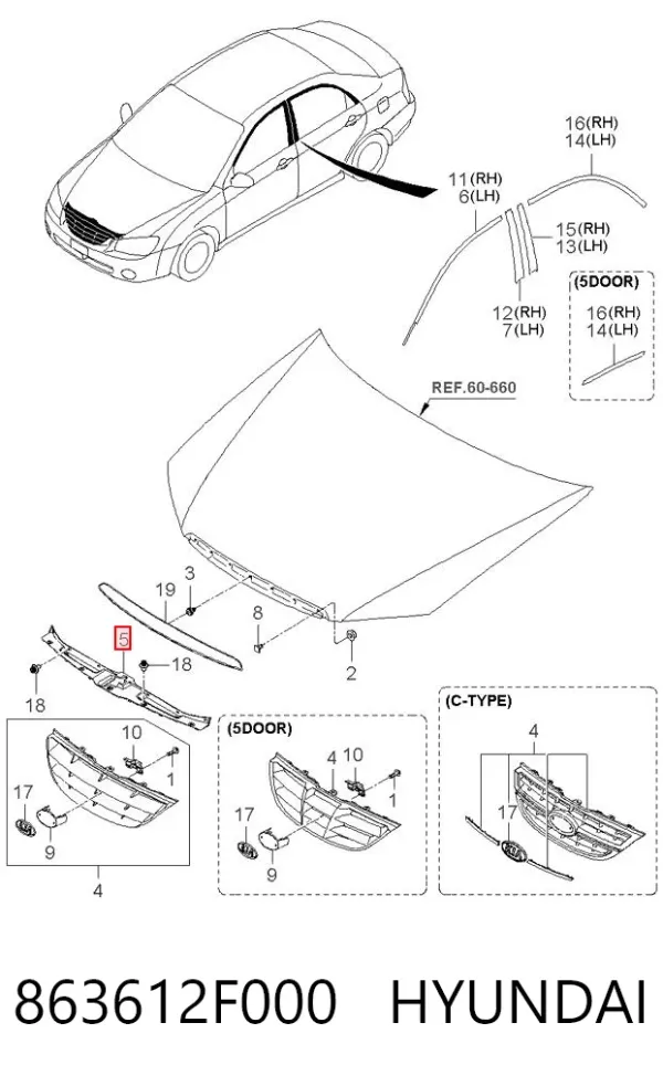  863612F000 Hyundai/Kia