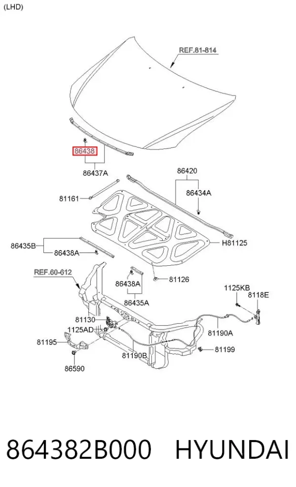  864382B000 Hyundai/Kia