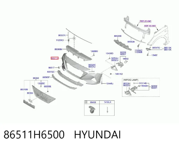 Pára-choque dianteiro Hyundai Accent V