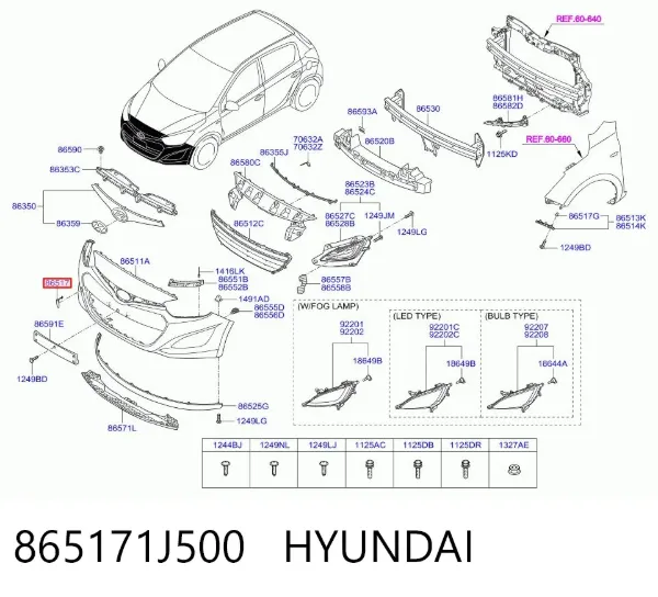  865171J500 Hyundai/Kia