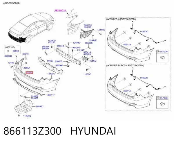 Pára-choque traseiro Hyundai I40 I
