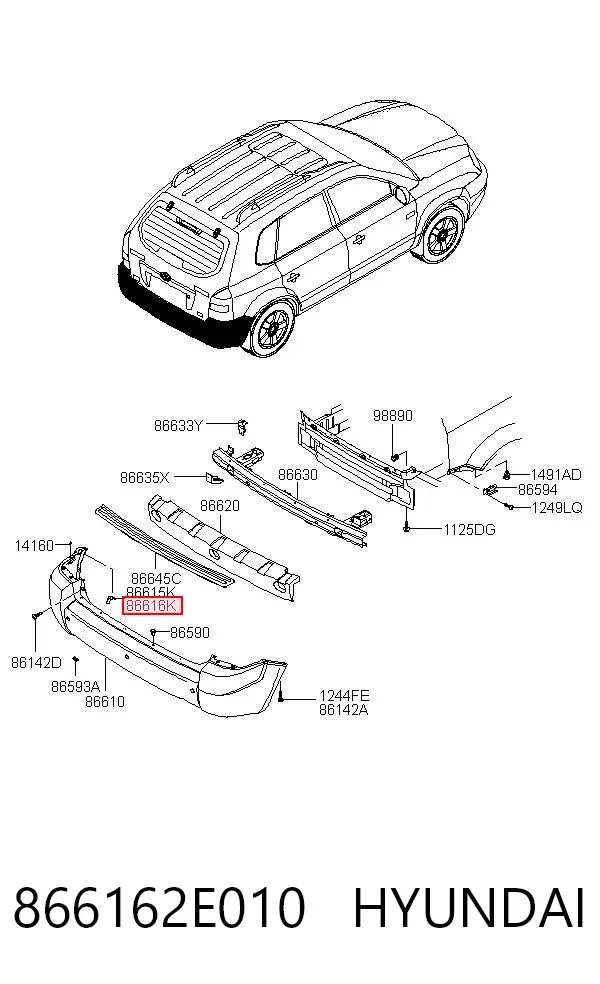  866162E010 Hyundai/Kia
