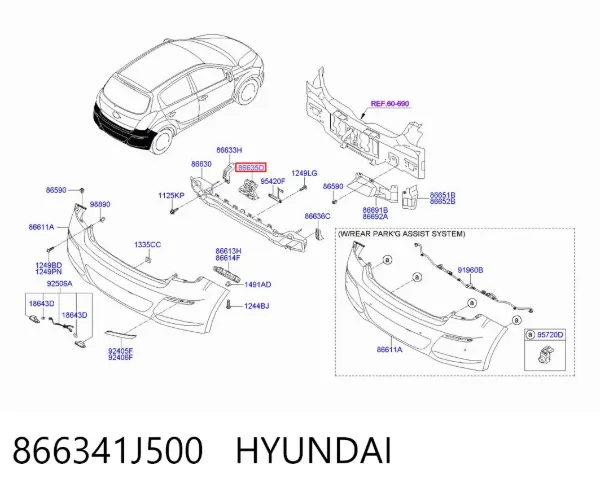  866341J500 Hyundai/Kia
