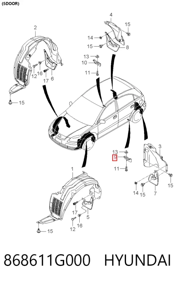  868611G000 Hyundai/Kia