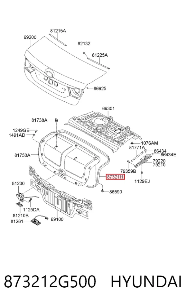  873212G500 Hyundai/Kia