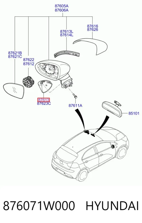  876071W000 Hyundai/Kia