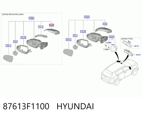  87613F1100 Hyundai/Kia