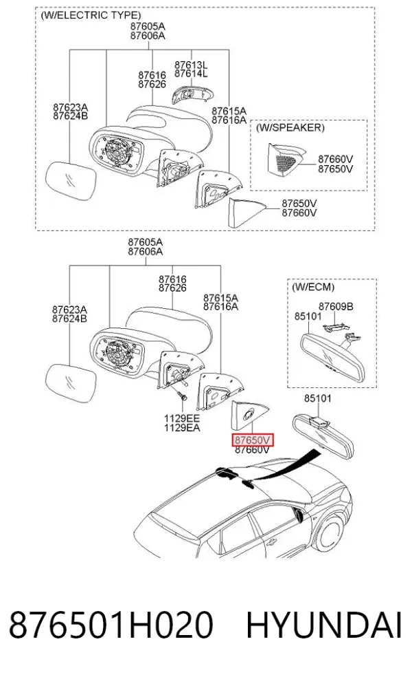  876501H020 Hyundai/Kia