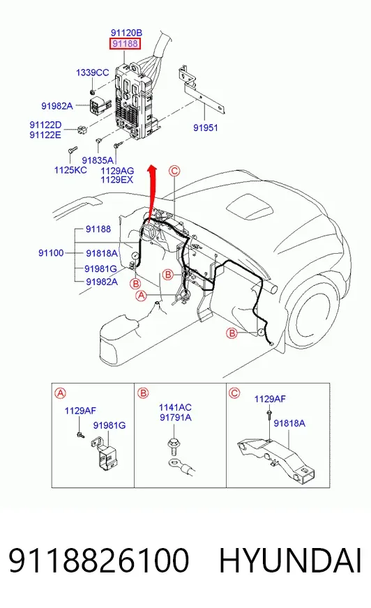 Unidade de dispositivos de segurança Hyundai Santa Fe I
