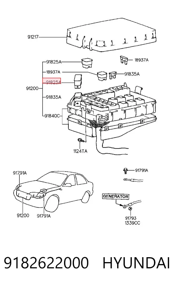 Dispositivo de segurança 9182622000 Hyundai/Kia