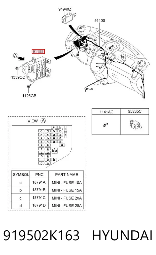 Unidade de dispositivos de segurança KIA Soul I