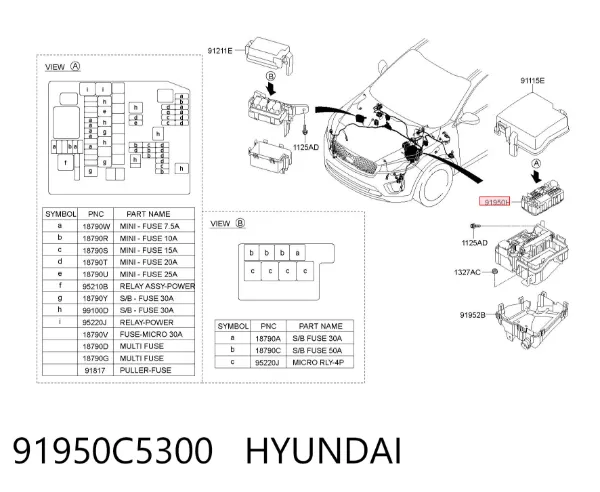  91950C5300 Hyundai/Kia