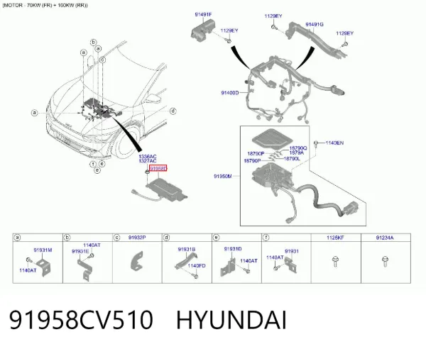 Inversor de corrente 91958CV510 Hyundai/Kia