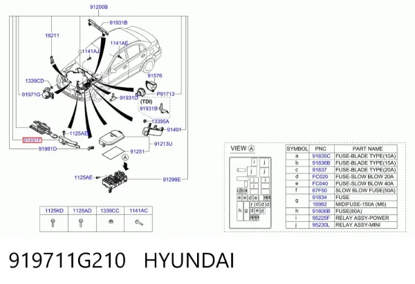  919711G210 Hyundai/Kia