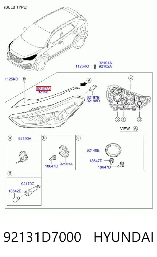  92131D7000 Hyundai/Kia