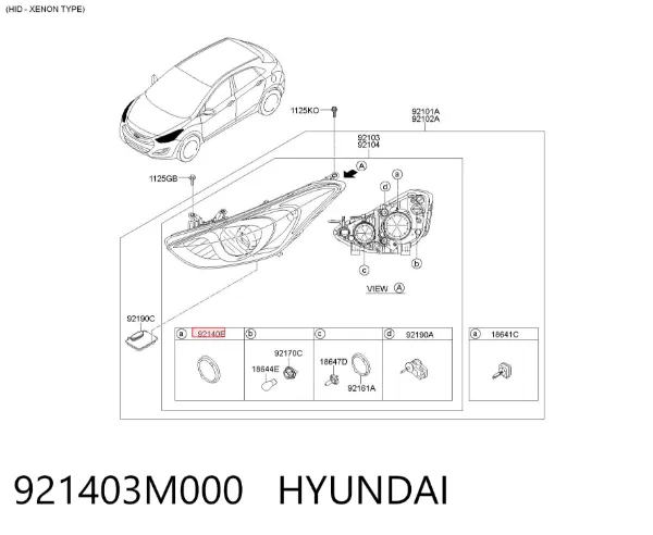 Tampa das luzes traseiras 921403M000 Hyundai/Kia