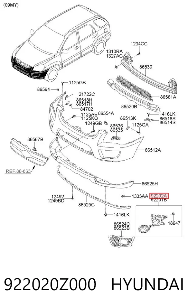  922020Z000 Hyundai/Kia