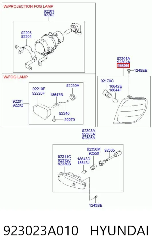 Pisca-pisca direito 923023A010 Hyundai/Kia