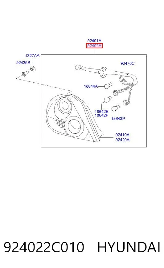Lanterna traseira direita Hyundai Coupe II