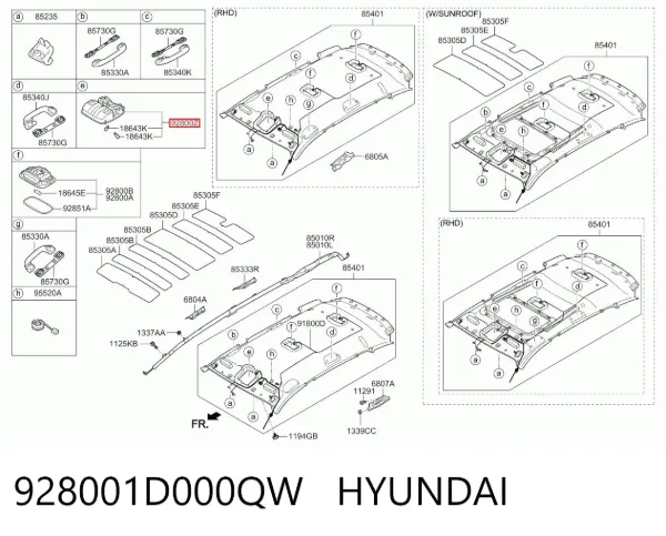  928001D000QW Hyundai/Kia