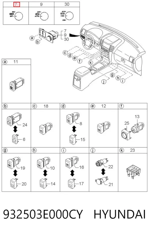  932503E000CY Hyundai/Kia