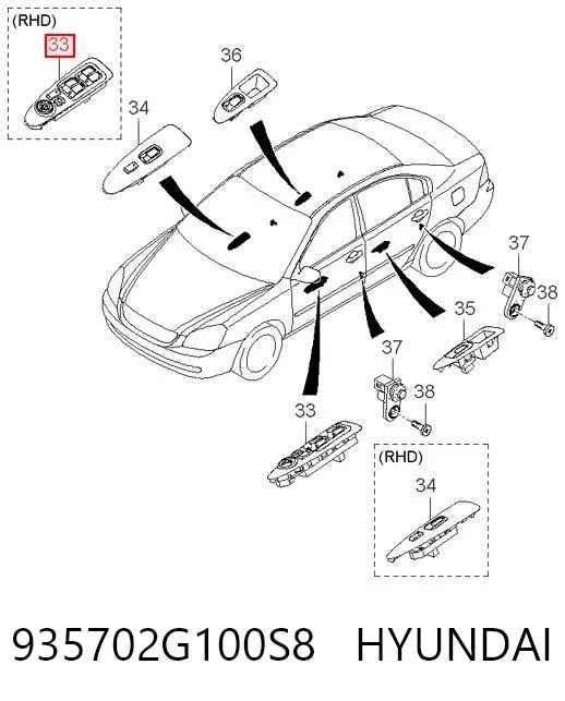  935702G100S8 Hyundai/Kia