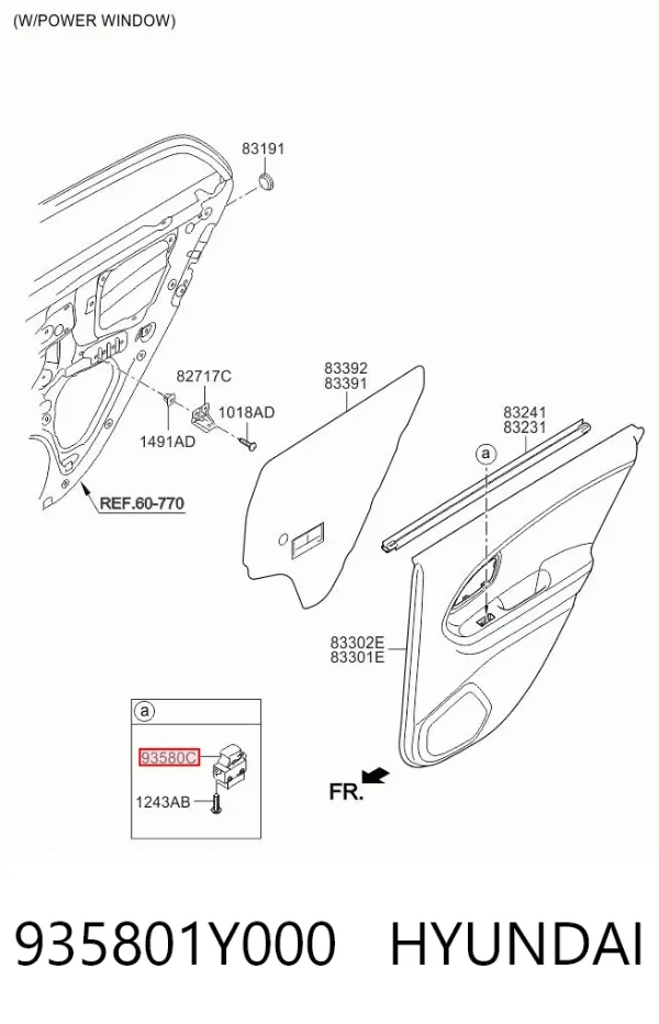  935801Y000 Hyundai/Kia