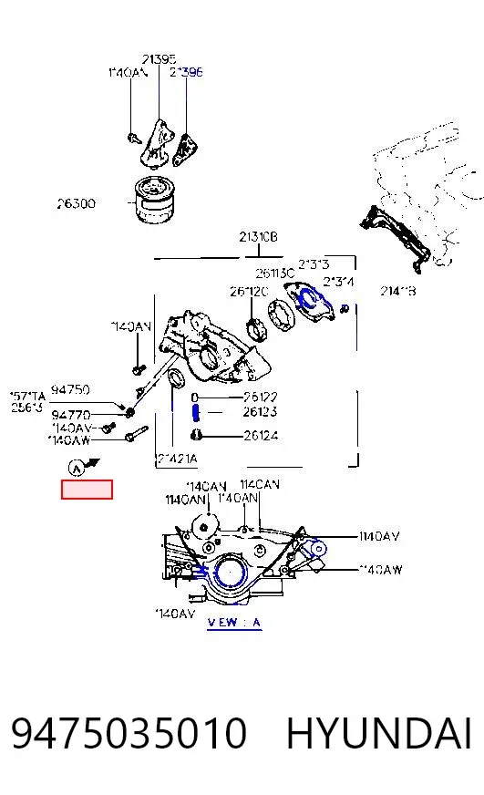 Sensor de pressão de óleo 9475035010 Hyundai/Kia