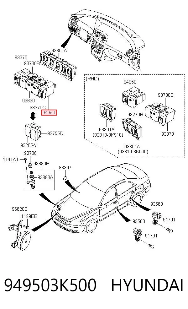  949503K500 Hyundai/Kia