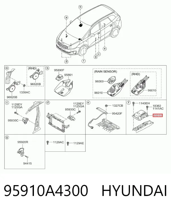  95910A4300 Hyundai/Kia