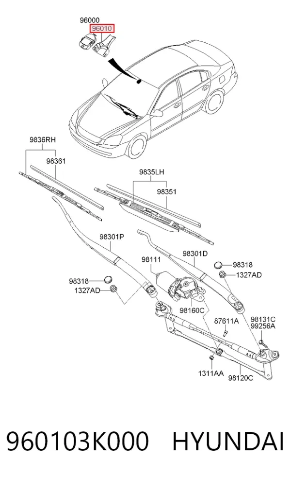  960103K000 Hyundai/Kia