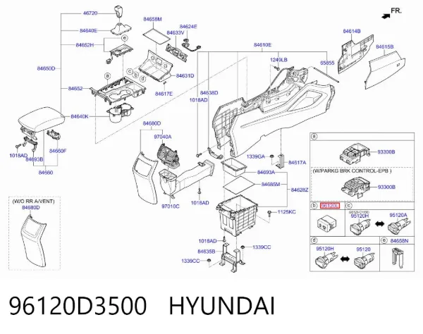  96120D3500 Hyundai/Kia