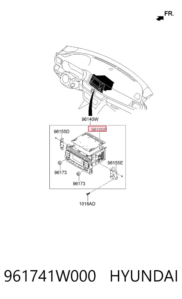 Aparelhagem de som (rádio AM/FM) KIA Rio III
