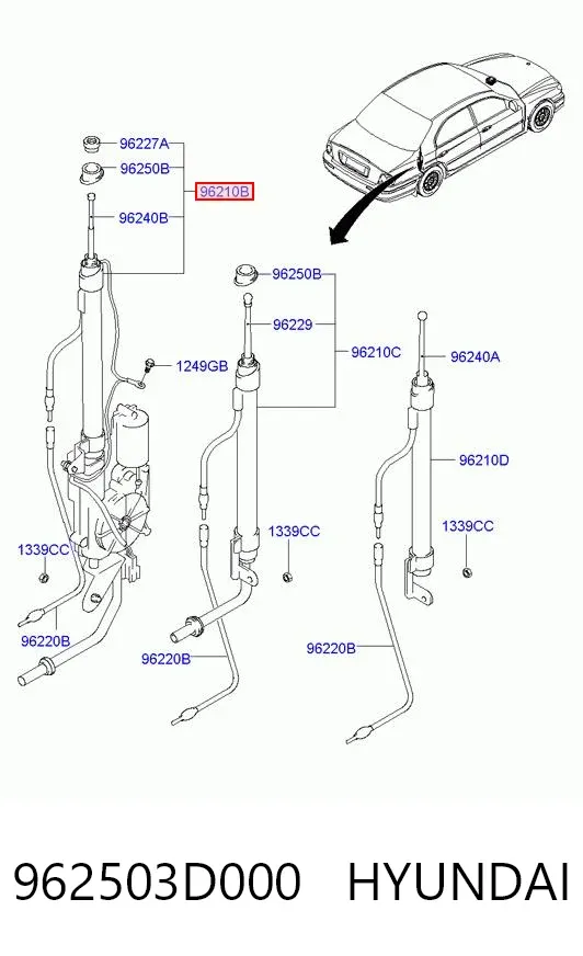 Antena Hyundai Sonata IV