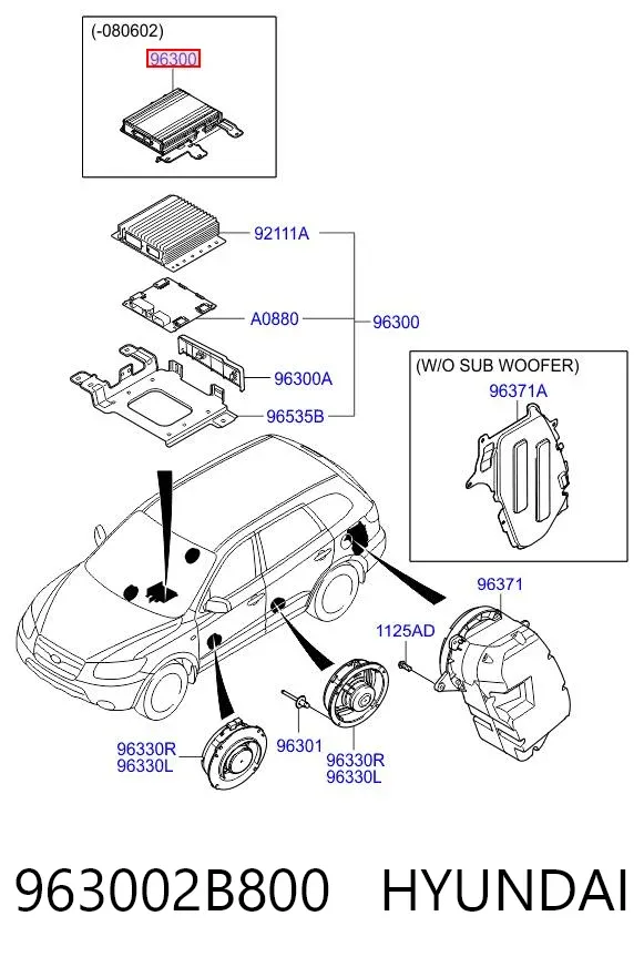  963002B800 Hyundai/Kia