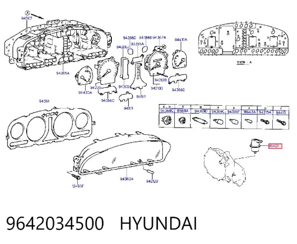 Sensor de velocidade 9642034500 Hyundai/Kia