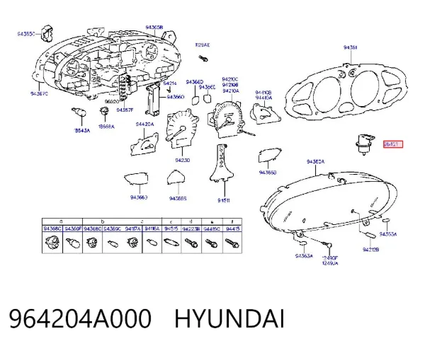 Sensor de velocidade 964204A000 Hyundai/Kia