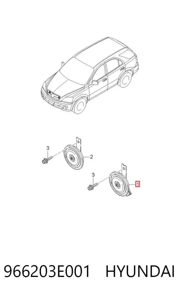 Sinal sonoro (cláxon) KIA Sorento I
