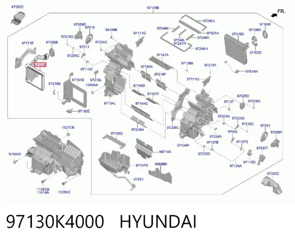 Radiador de forno (de aquecedor) Hyundai KONA OS