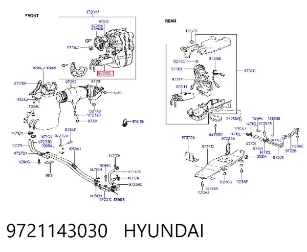 Radiador de forno (de aquecedor) 9721143030 Hyundai/Kia