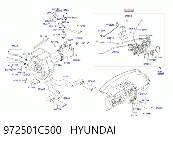 Unidade de controlo dos modos de aquecimento/condicionamento Hyundai Getz 