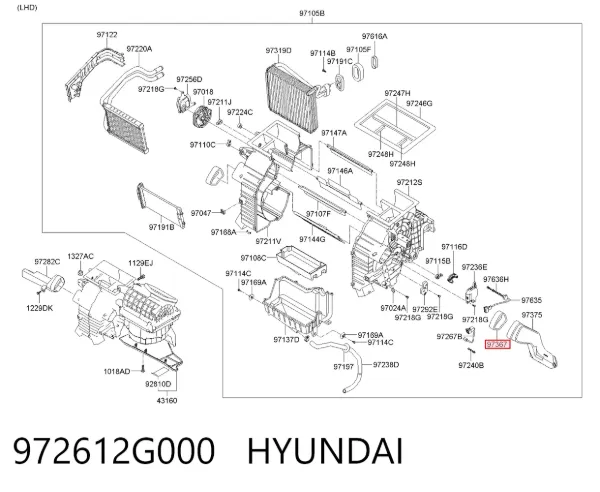  972612G000 Hyundai/Kia