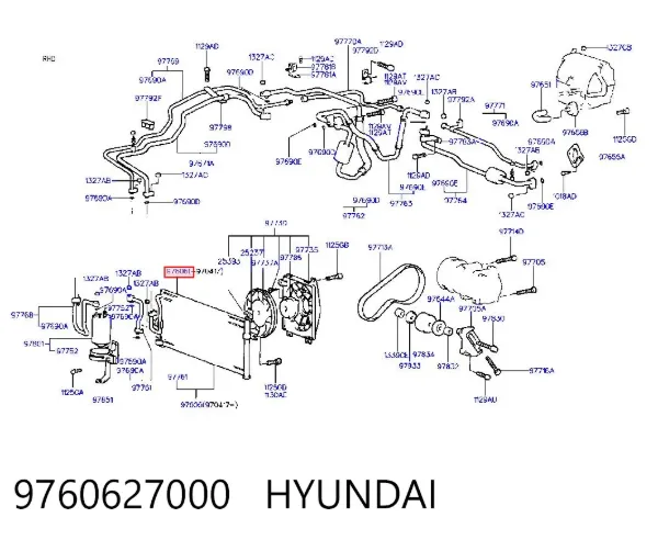 Radiador de aparelho de ar condicionado Hyundai Coupe I